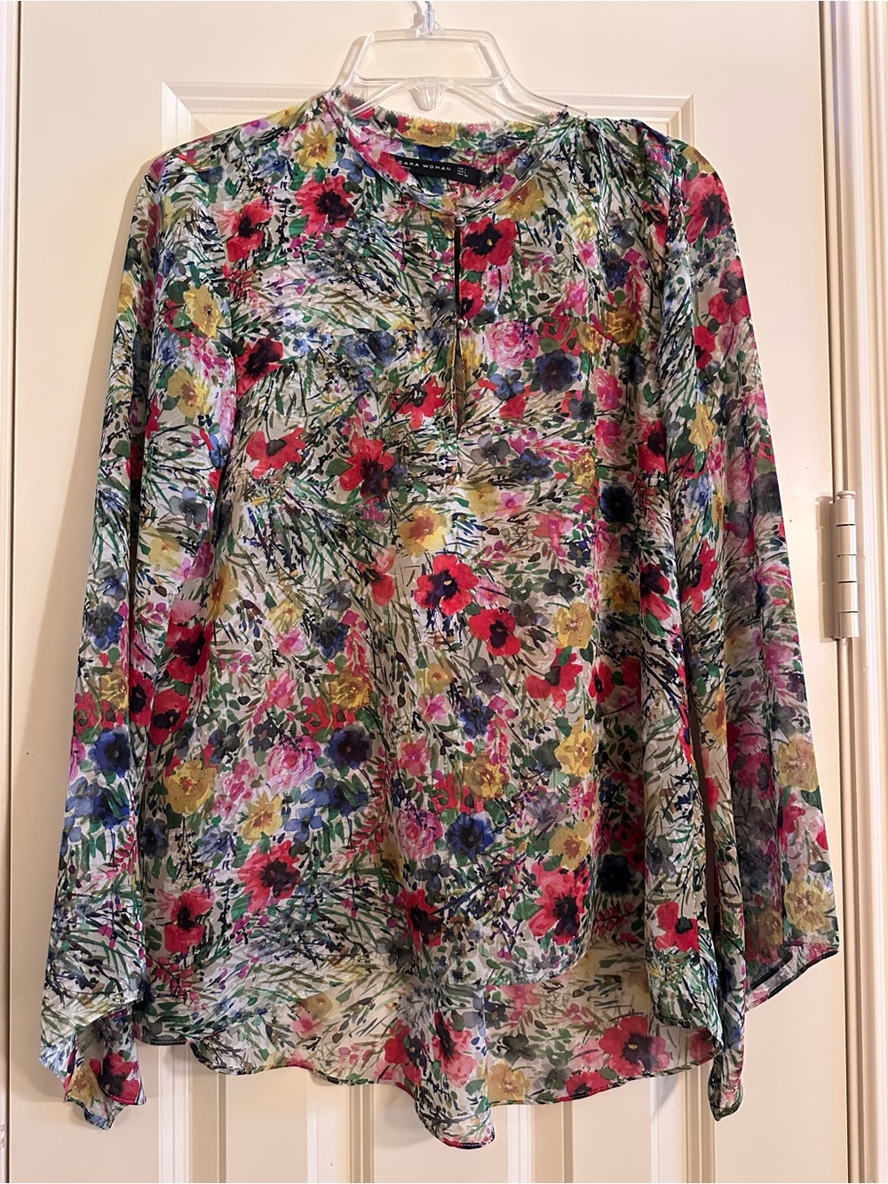 Zara Sheer Floral Blouse